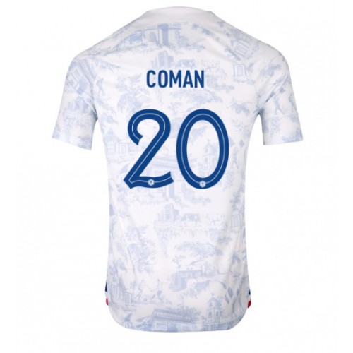 Francuska Kingsley Coman #20 Gostujuci Dres SP 2022 Kratak Rukavima